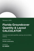 Florida Groundcover Quantity & Layout Calculator
