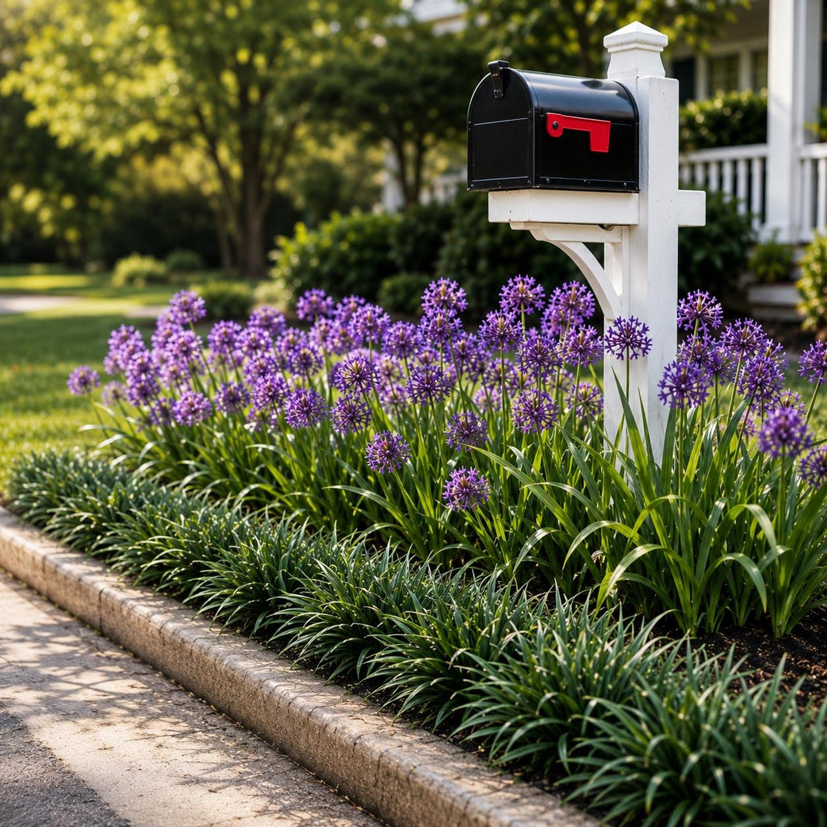 Mailbox Landscape Kit |100 Dwarf Mondo + 25 Society Garlic