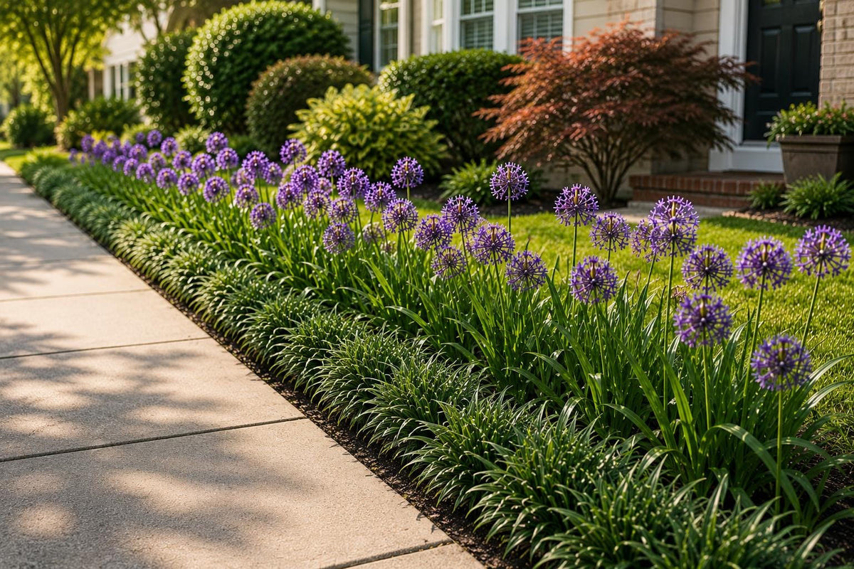 Mailbox Landscape Kit |100 Dwarf Mondo + 25 Society Garlic