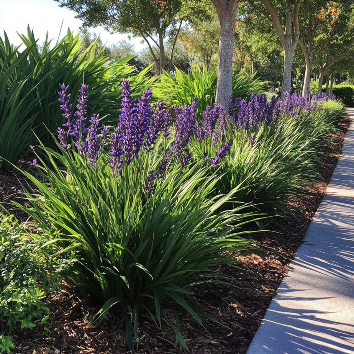 25 Super Blue Liriope Bibs | Hardy Lilyturf | Sun or Shade (Live Bare Root Plants)