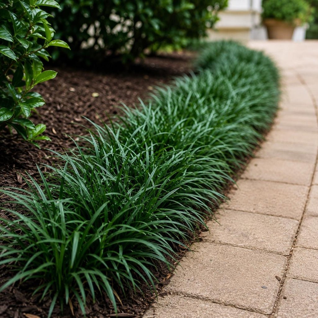 50 Dwarf Mondo Grass Plants | Low Maintenance Evergreen Ground Cover, Shade Border