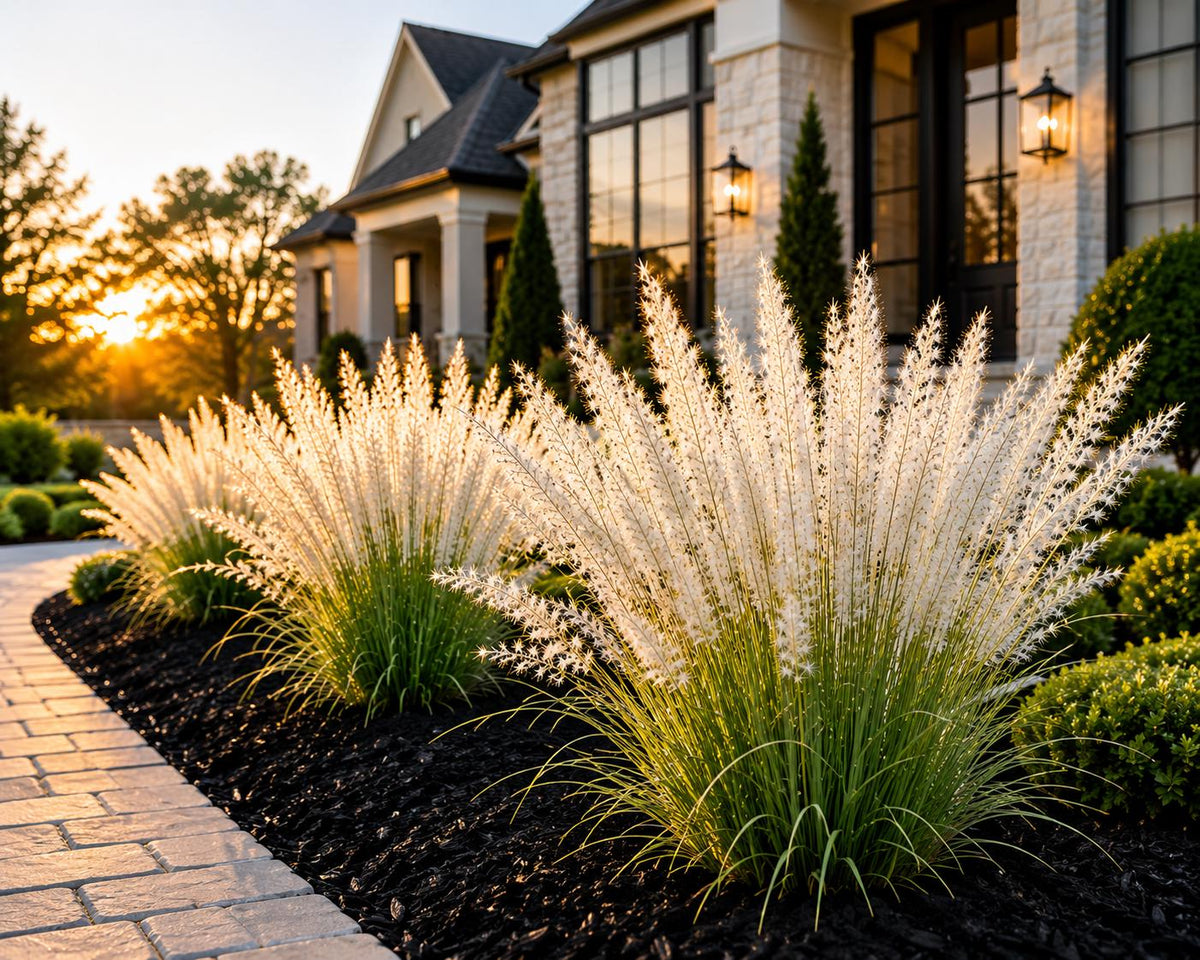White Muhly Grass 10 Bibs | White Ornamental Grass Plants | Coastal Landscape Accent