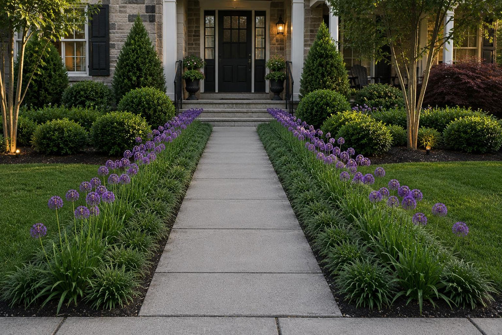 Mailbox Landscape Kit |100 Dwarf Mondo + 25 Society Garlic