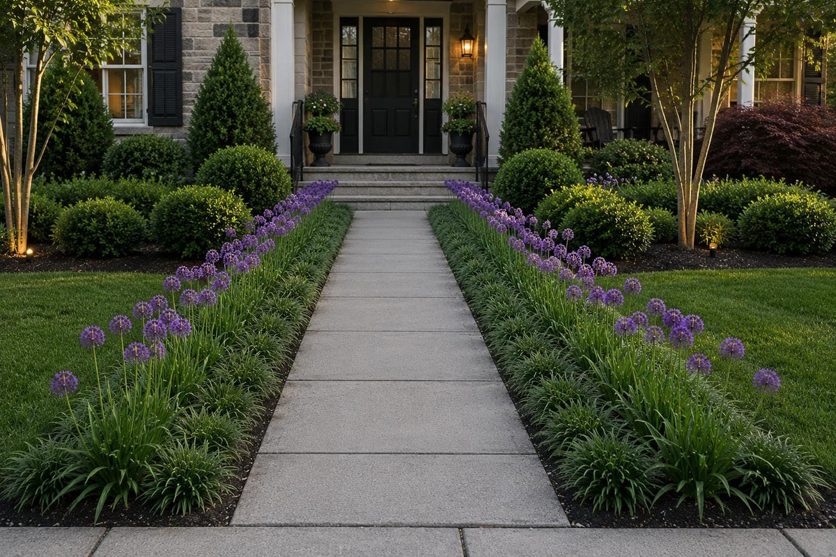 Mailbox Landscape Kit |100 Dwarf Mondo + 25 Society Garlic