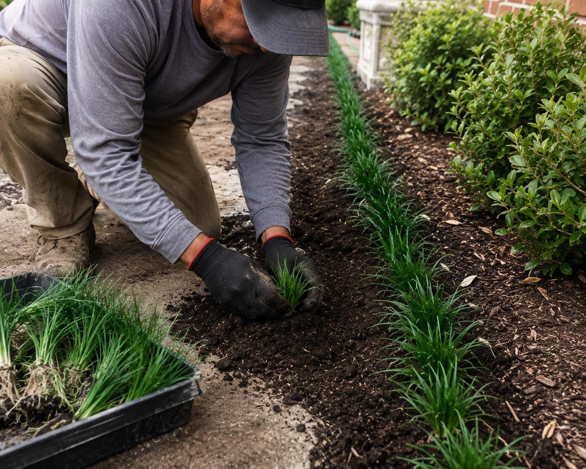 50 Dwarf Mondo Grass Plants | Low Maintenance Evergreen Ground Cover, Shade Border