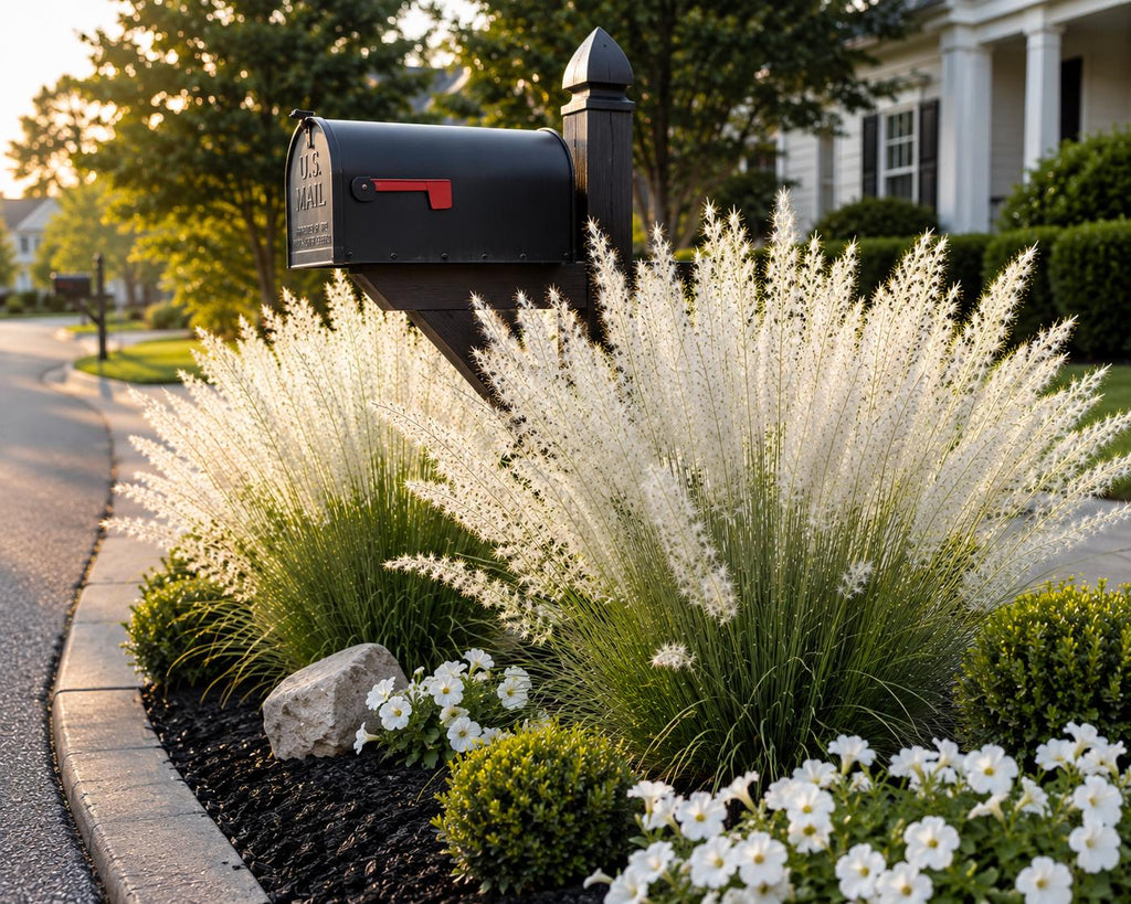 White Muhly Grass 10 Bibs | White Ornamental Grass Plants | Coastal Landscape Accent